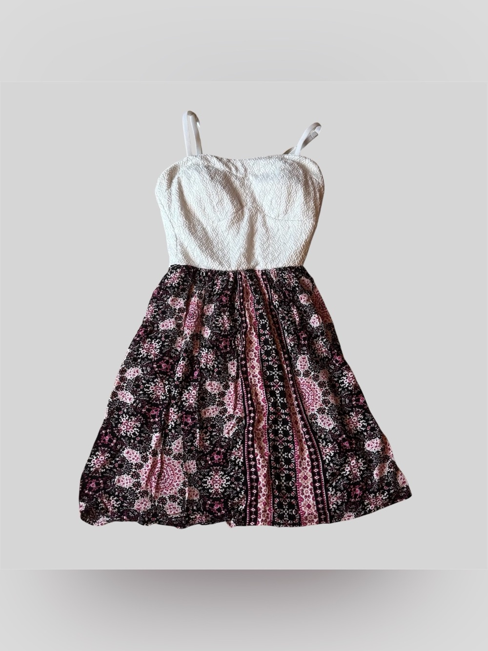 Junior’s Lily Rose Bustier Patterned Dress